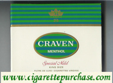 Craven Menthol Special Mild cigarettes king size
